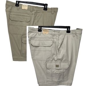 ⛔️ SOLD! ⛔️ Lot of 2 Red Head Cargo Shorts Mens 48 Stretch Pockets Khaki & Beige